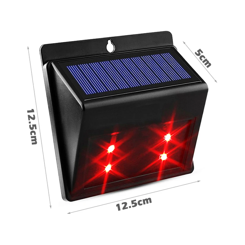 JQWORV 4LED на солнечных батареях Хищник сдерживающий Свет Патио сад отпугиватель