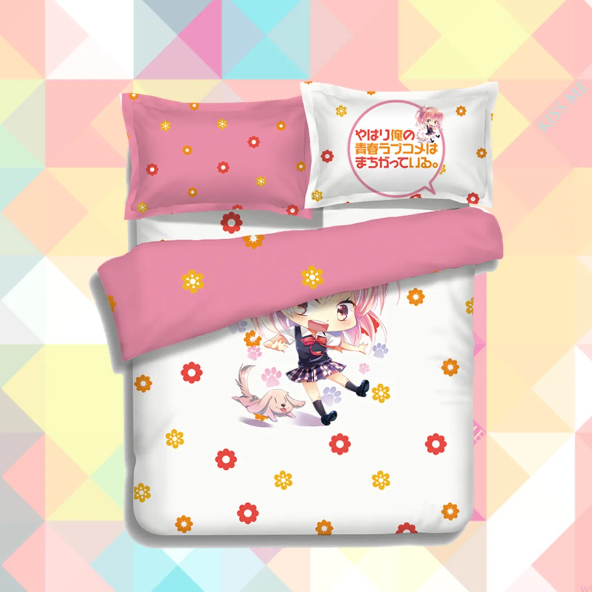 

Anime Yahari Ore no Seishun Love Comedy wa Machigatteiru Zoku Quilt Cover Soft Printed Bedding Set Duvet Cover Set No.CP151220