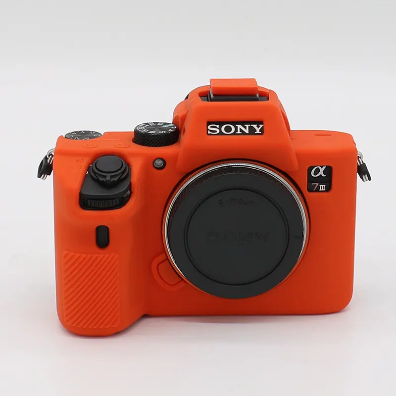 A7III A7RIII Orange Силиконовая кожа брони чехол корпус протектор для sony A7 III/A7R III/A7M3 A7RM3/A9 ILCE-9/A7R IV A7RM4 камеры только - Цвет: A7III A7RIII Orange