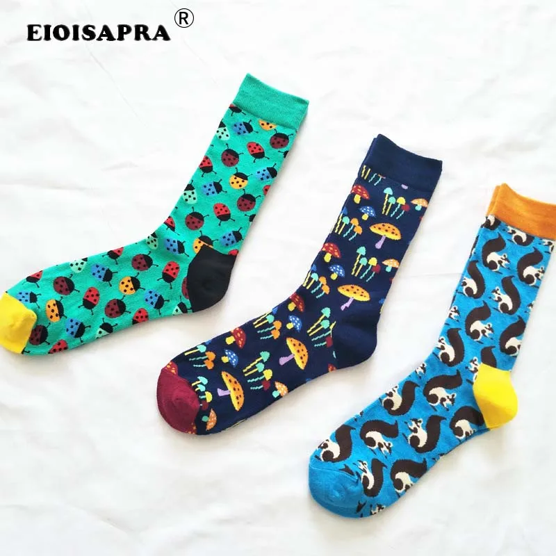 [EIOISAPRA] женские носки с персонажами из мультфильмов Kawaii гриб белка Жук милые