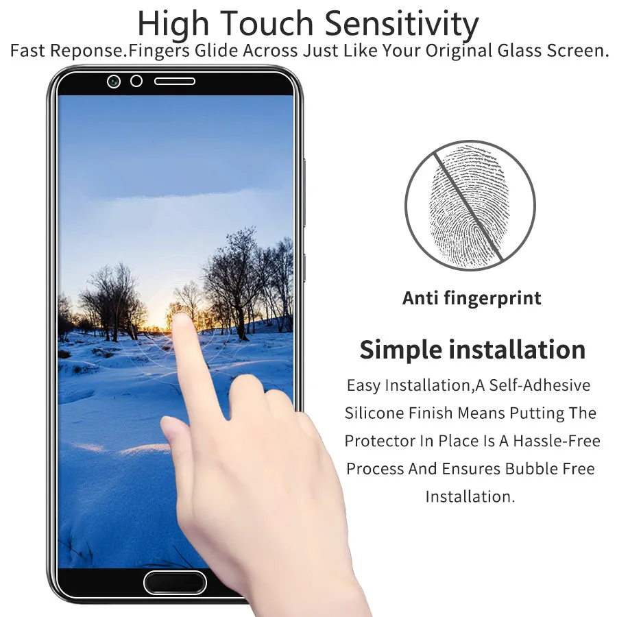 DHL 100 шт. 2.5D 9H 0 26 мм протектор экрана из закаленного стекла для Huawei Honor View 10 Premium
