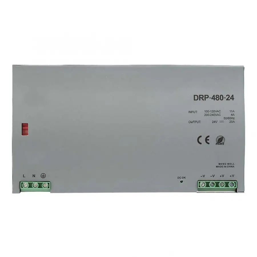 DRP 480 24 480W 24V Din Rail источник питания AC/DC импульсный питания|Импульсный питания| |