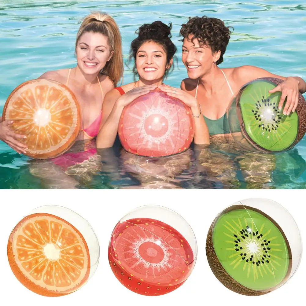 

Фруктовый надувной плавающий шар, игрушка для воды для взрослых, детский пляжный бассейн, вечерние игрушки, мяч, случайный цвет