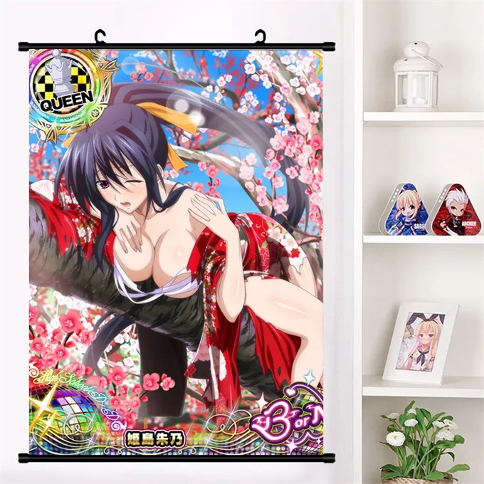 U Аниме старшеклассница DxD Азия Argento Himejima Akeno настенные свитки плакат мультфильм настенные подвесные плакаты коллекция домашнего декора - Цвет: U