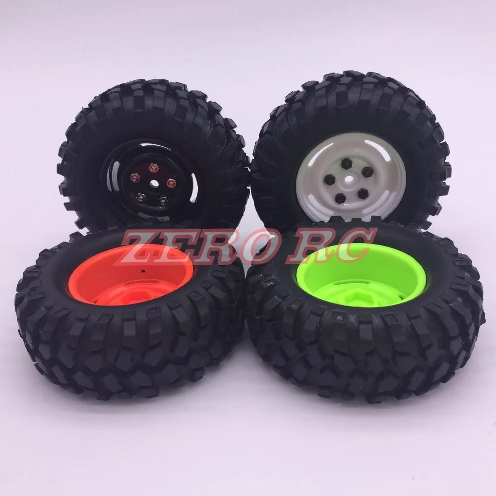 4 шт. RC Rock Crawler 96 мм Мягкие шины и 1 9 &quotпластиковые жесткие колеса для Tamiya CC01 AXIAL SCX10