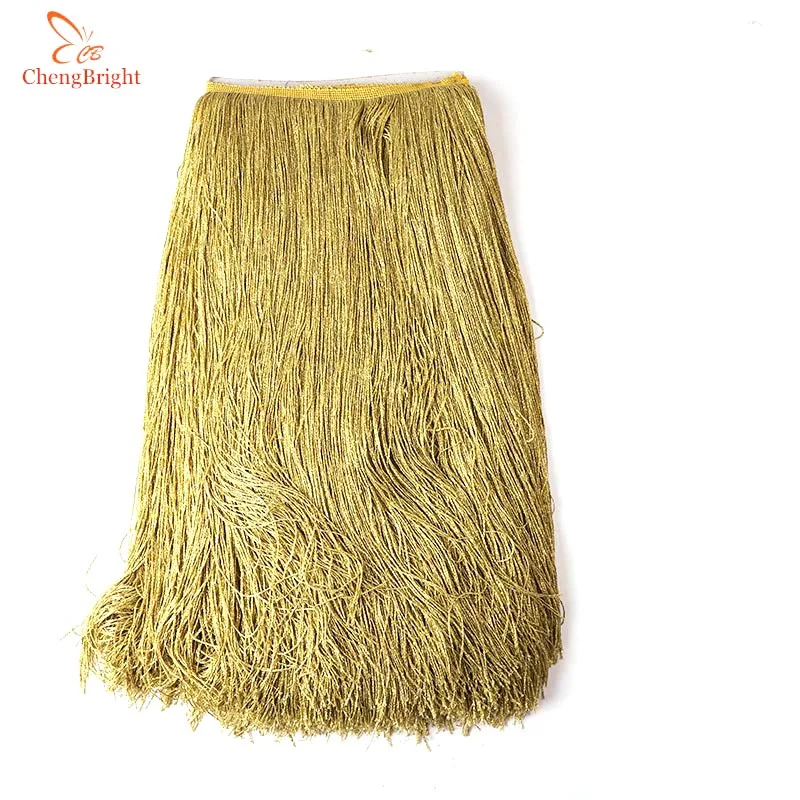 

Beatiful 5Yard/Pack Gold Fringe Trim Tassel Fringe Trimming Latin Dress Stage Clothes Accessories 50cm Wide Lace Ribbon Tassel