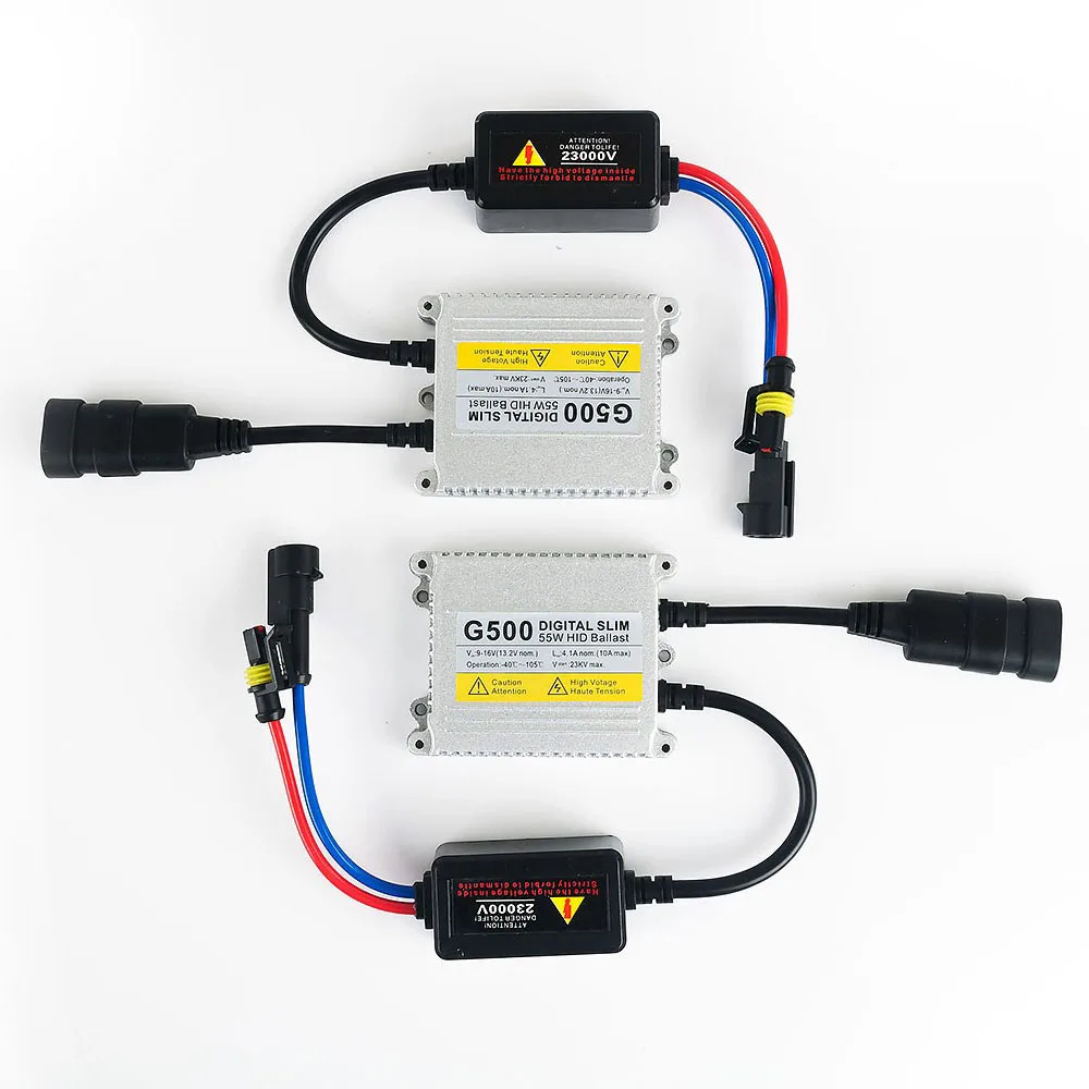 Ксеноновая H7 G500 55 Вт лампа переменного тока hid kit H1 H3 H4 H11 9005 9006 4300K 5000k 6000K 8000K HID