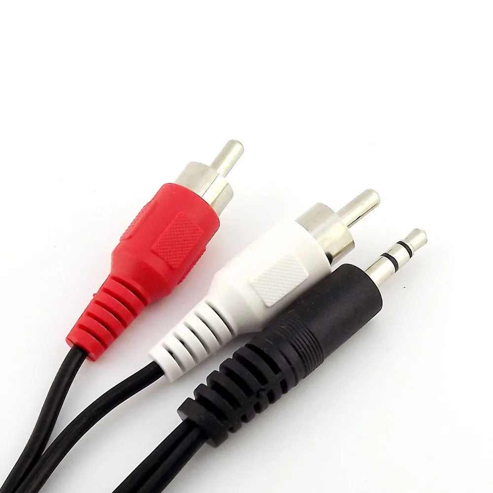 10 шт. 5 м 3 мм штекер стерео в 2x RCA Phono аудио AV видео адаптер Соединительный кабель |