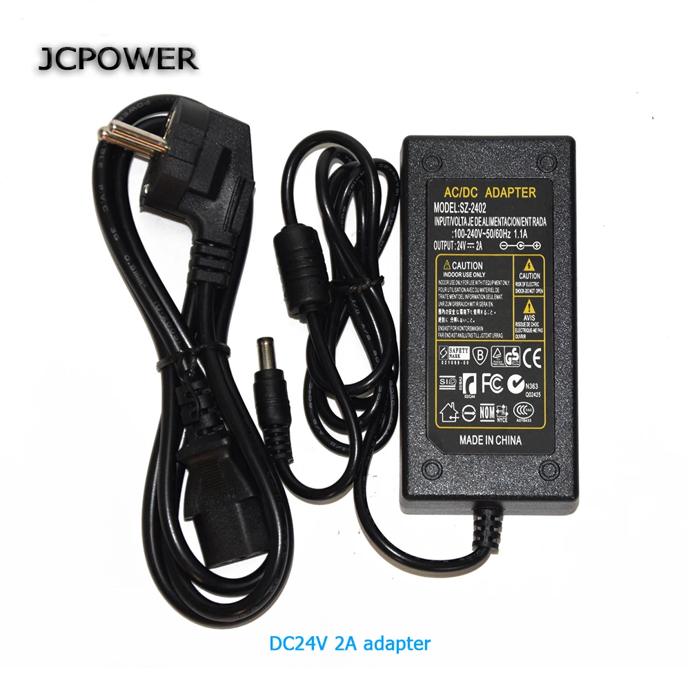 JCPOWER светодиодный переключатель питания адаптер трансформатор 24 В 1A 2A 3A 5A для