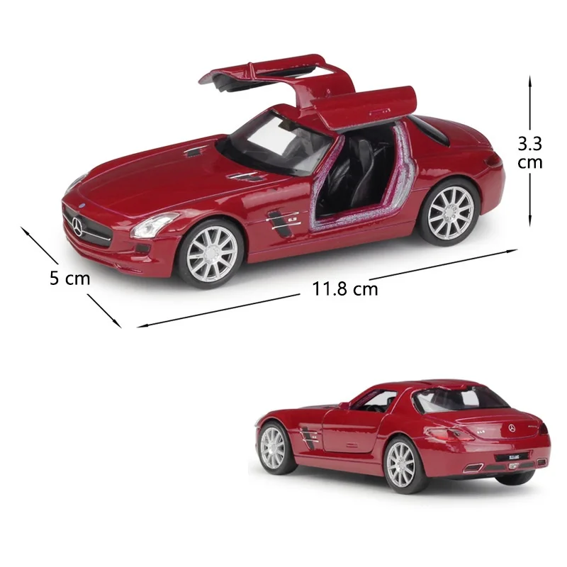 1:36 Welly Benz SLS AMG игрушки из сплава отлитые под давлением модели автомобиля|Наземный