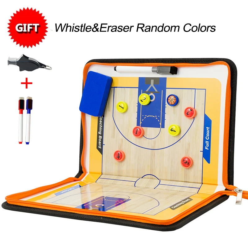 

Tactical Board Basketball Zipper Board Referee Professional Basketball Coach Board Double-side Coach Clipboard Tactical Board