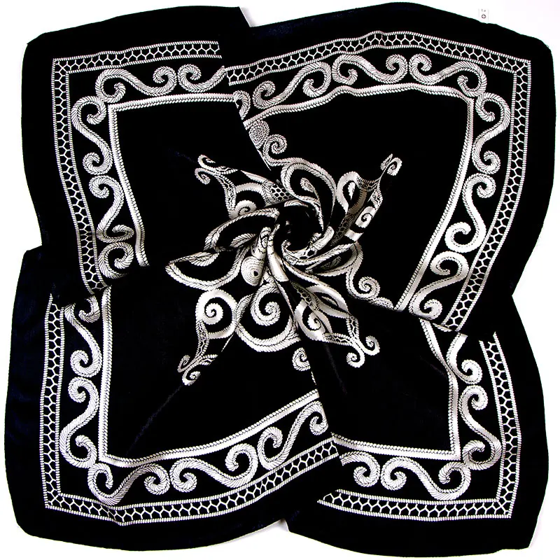 Женский шарф из натурального шелка квадратный большой женский головной платок