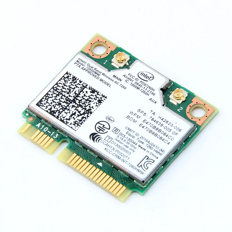 100X двухдиапазонный беспроводной AC 7260 Intel 7260HMW 7260AC 2 4 г/5 ГГц 802.11ac MINI PCI E 2x2 Wi Fi карта +