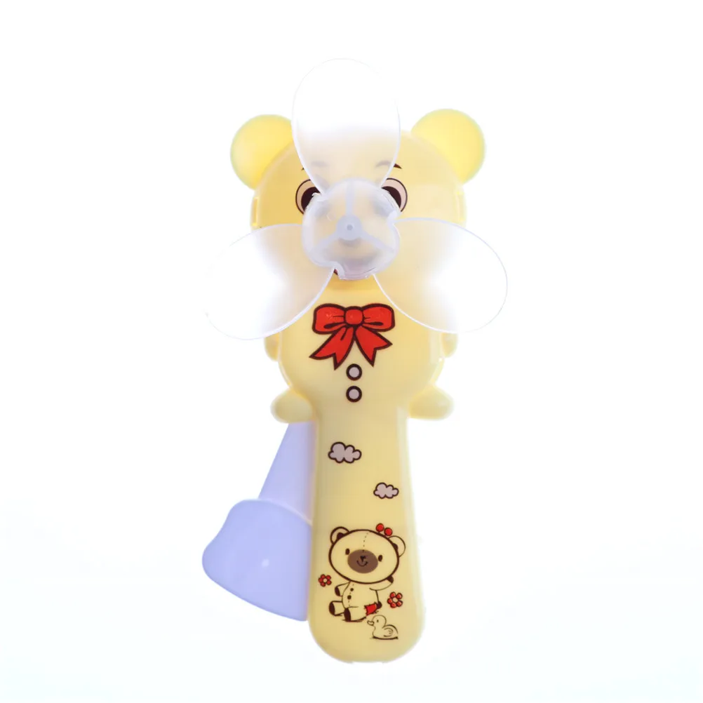 Mini Fan Portable Hand Held Desk Humidification Cartoon Handheld Ventilador Portable Mini Handheld Water Mist Fan for Children - Цвет: Цвет: желтый