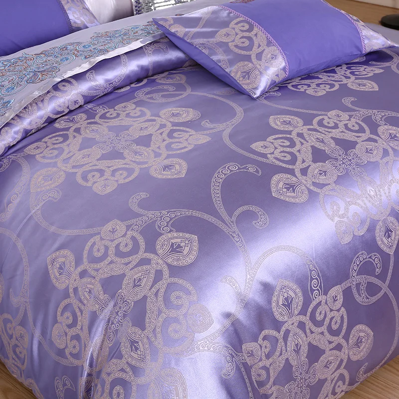 Комплект постельного белья из Tencel простыня с двойным королевским пододеяльником