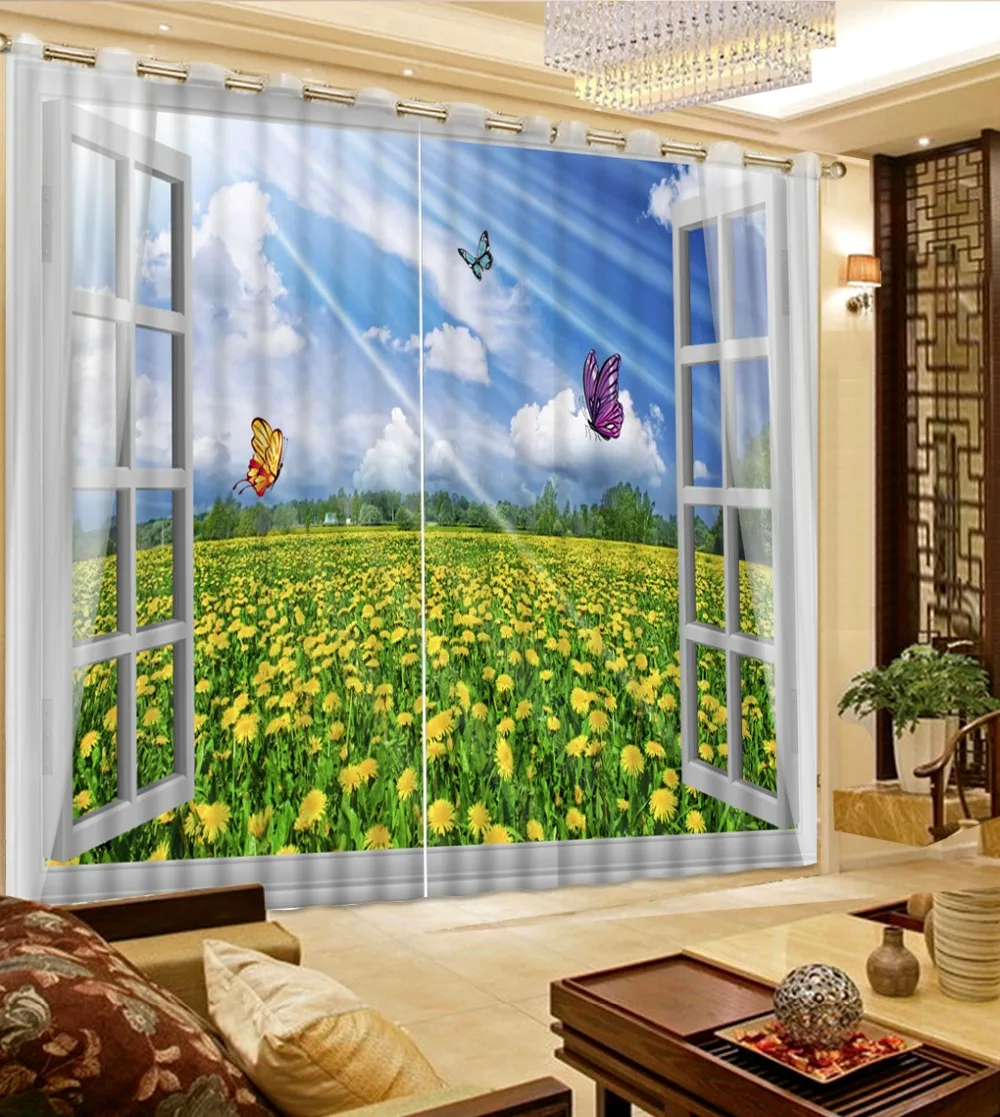 

Luxury Blackout 3D Window Curtains For Living Room Bedroom Drapes cortinas Rideaux Window curtains