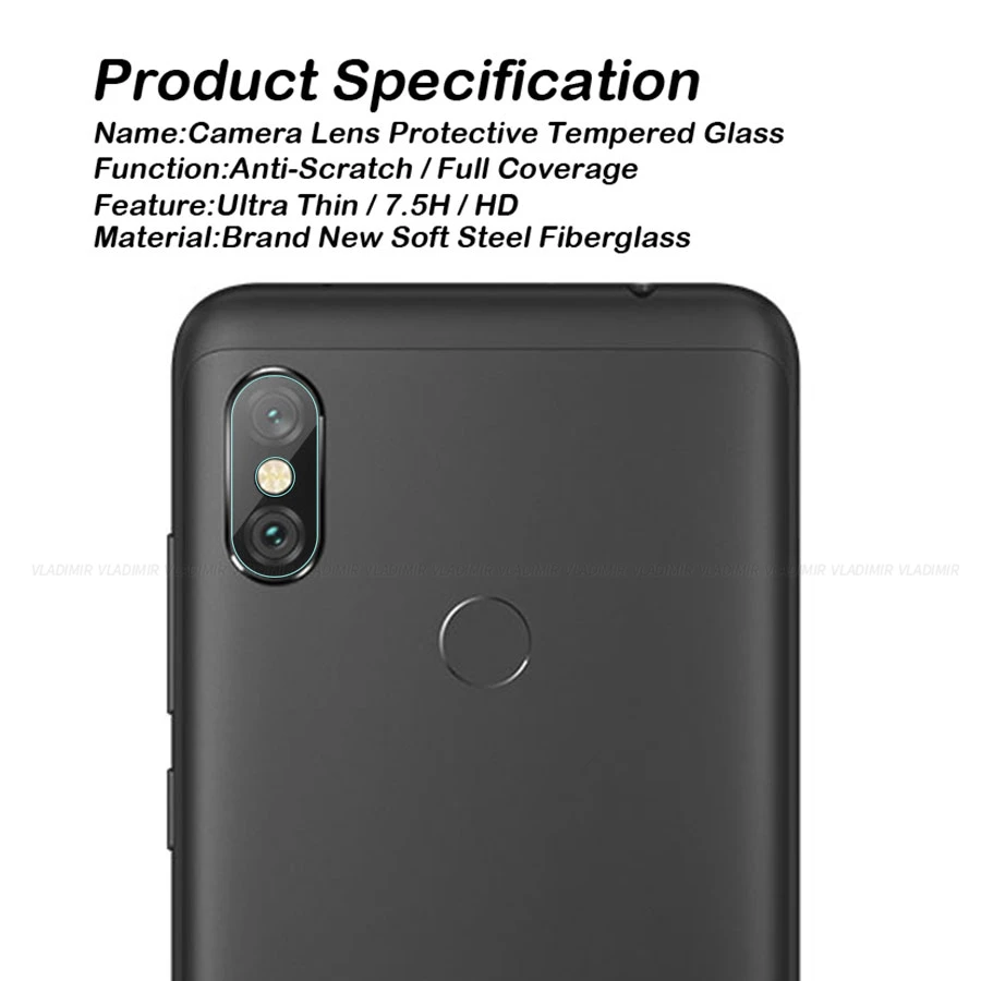 Vladimir объектив прозрачное закаленное стекло для Xiaomi Redmi Note 6 5 Pro глобальная задняя
