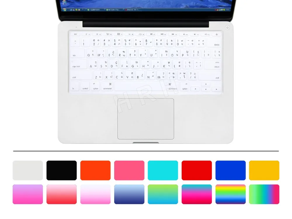 Силиконовый чехол для клавиатуры на тайском языке Защитная пленка Apple MacBook Air 11