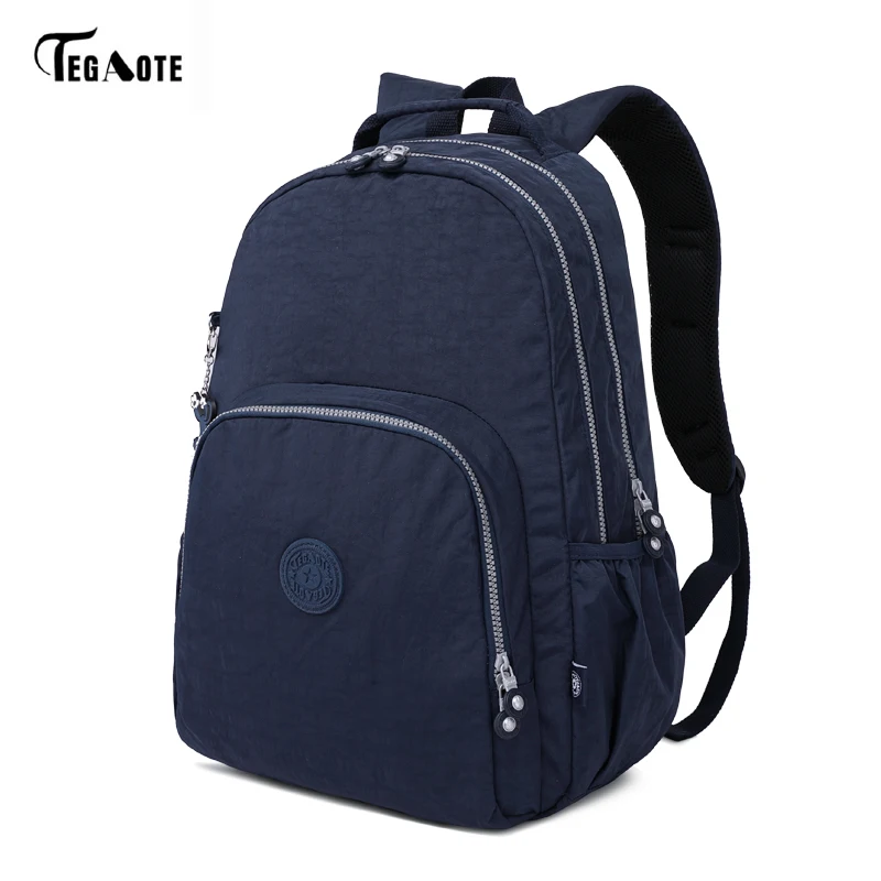 TEGAOTE, классический рюкзак для девочек-подростков, Mochila Escolar Feminina, Женский Школьный рюкзак, нейлоновый водонепроницаемый рюкзак для ноутбука, женский рюкзак
