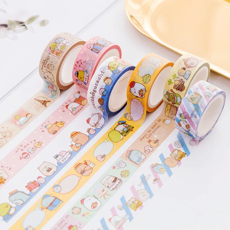 Милый кавайный мультфильм Sumikko Gurashi маскирующая васи лента декоративная клейкая