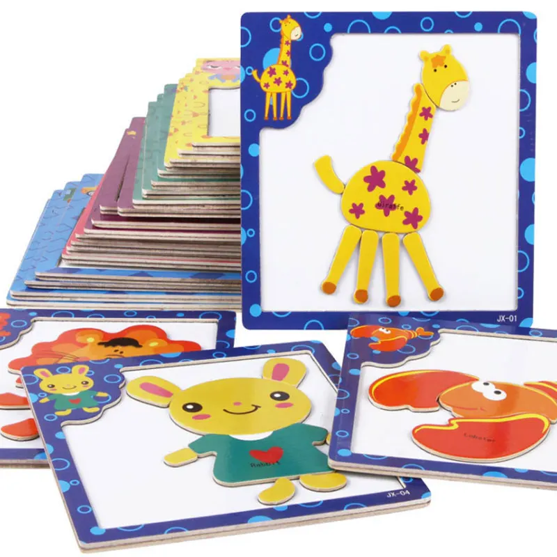 Многофункциональный деревянный Игрушечные лошадки Образовательные магнитные