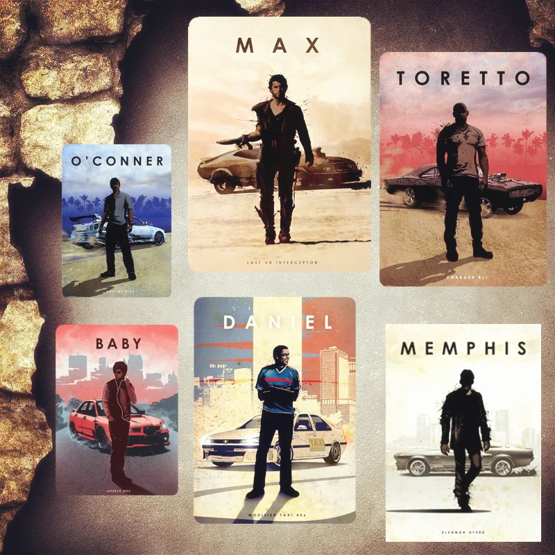 Металлическая Жестяная Табличка Fast Furious винтажные декоративные тарелки для
