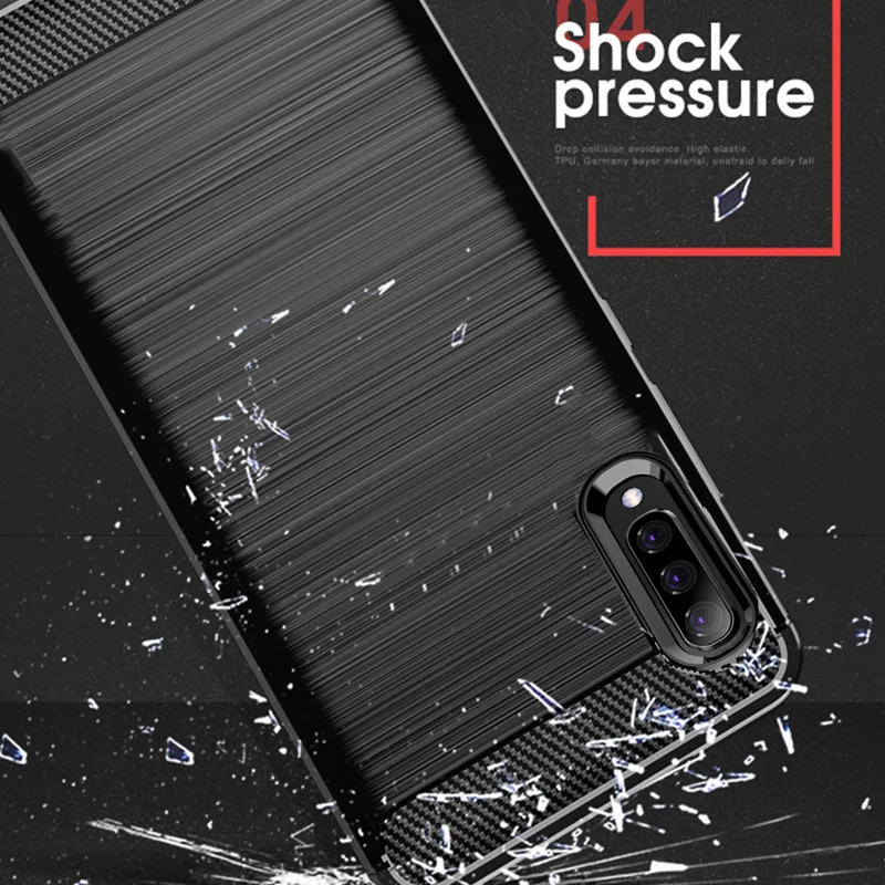 Carbon fiber Cover Shockproof Silicon Phone Case For SAMSUNG Galaxy A10 A20e A30 40S A50 60S 70 M10 20 30 A9s Bumper Shell |