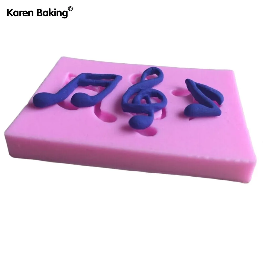 Ноты синкопированные шестнадцатая 3D Силиконовые Помады Торта Инструменты