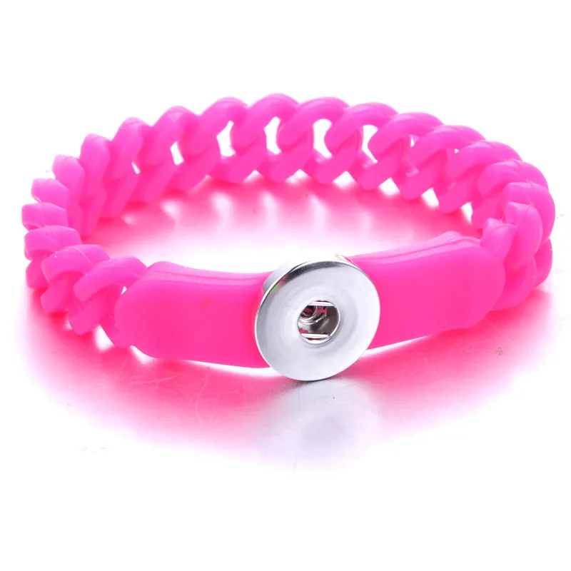 New Elasticity Rubber Snap Bracelet for Women Colorful Silica Gel Bracelets &amp Bangles Fit 18mm 20mm Button Jewelry | Украшения и