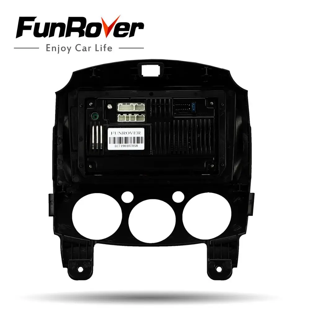 Funrover ips " Android 8,0 Уникальный 2 din автомобильный dvd Авто радио gps для Mazda 2 mazda 2 2007- Wifi навигационный магнитофон RDS