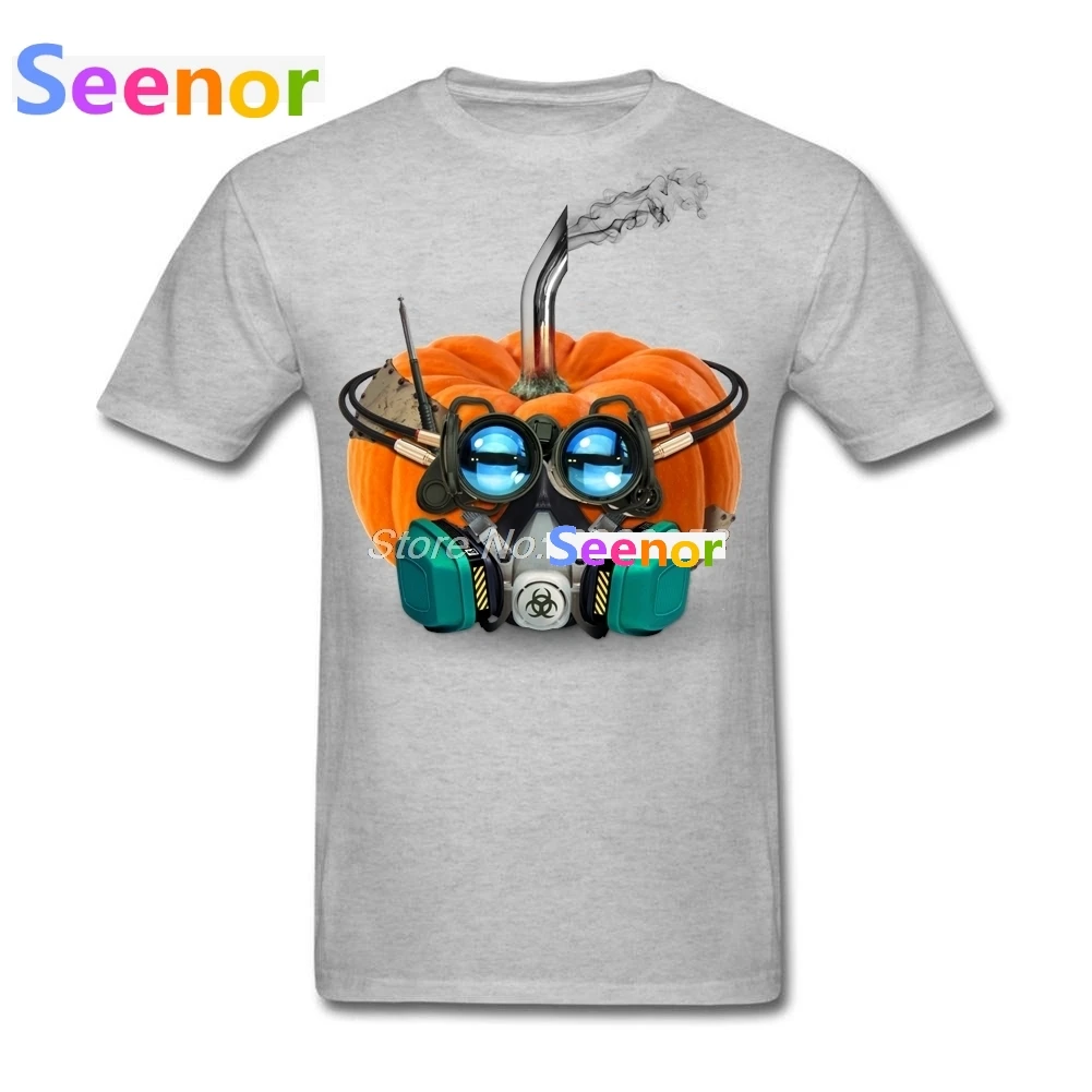 New Steam Pumpkin Fashion Print Brand Men's t shirt Personality Round Collar Cotton Hot Sale T-shirt | Мужская одежда