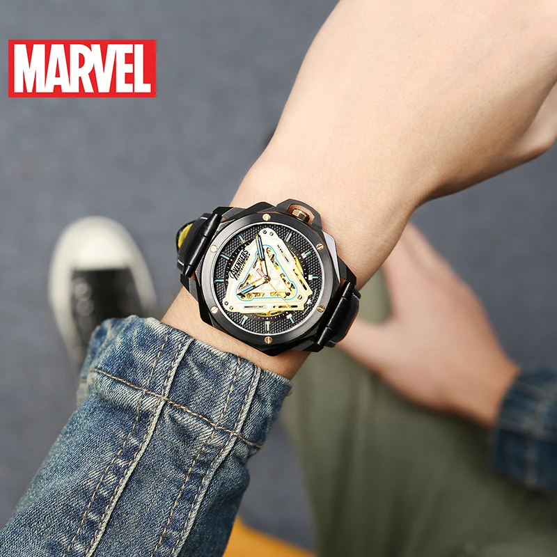 Мужские автоматические механические водонепроницаемые часы Marvel Мстители