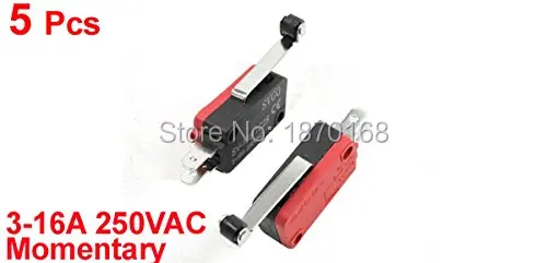 5 шт., концевой выключатель V-166-1C25, 3-16 А, 250 В переменного тока