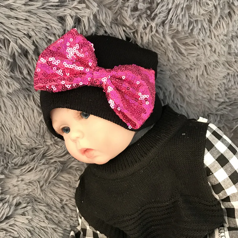 Bowknot Newborn Photography Props Accessories New Born Turban Baby Hat Kids Beanie Boy Hats Toddler Girl Bonnet Winter Spring 