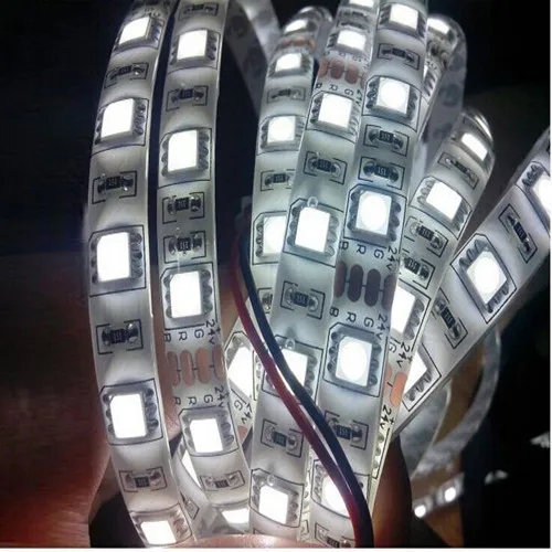 Гибкая Водонепроницаемая светодиодная ленсветильник IP65 DC24V 5050 SMD Холодный
