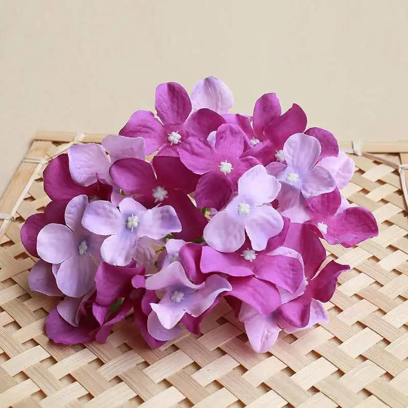 Высокое качество 50 шт./лот DIY для создания искусственных цветов искусственная Гортензия головы букет Рождество свадебное украшение дома 36 цветов - Цвет: 23