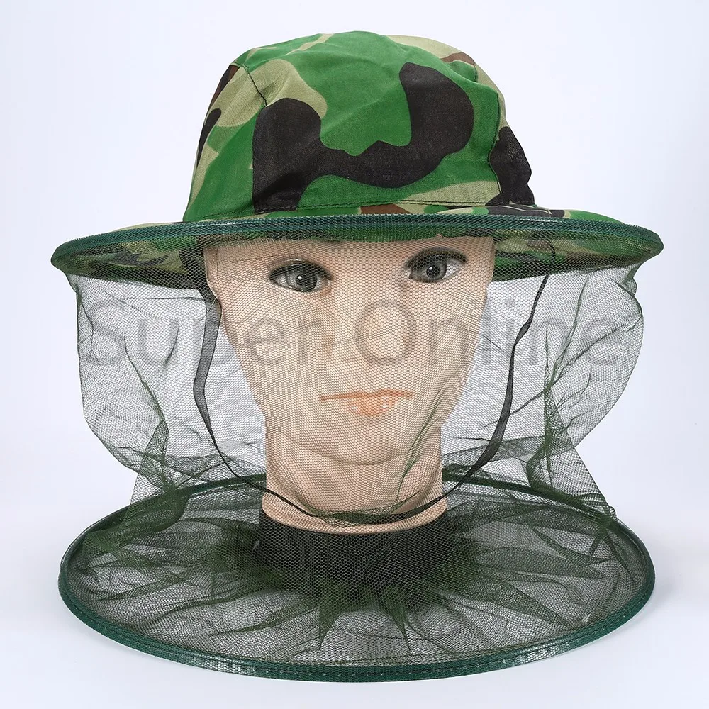 Комаров Camo Midge ошибки Fly насекомых Би Для женщин Для мужчин Панама Рыбалка Отдых на природе поле Джунгли лица защитить Кепки сетки крышка маска