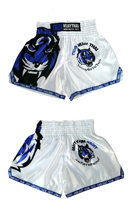Blue WYOTURN Мужские боксерские трусы mma с сублимированным принтом, шорты для фитнеса, кикбоксинг, муай-тай, шорты для спортивного зала - Цвет: Blue
