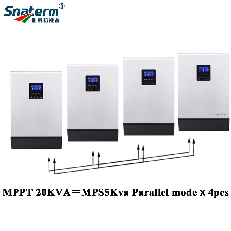 MPPT 20KVA гибридный солнечный PV инвертор с 48V80A * 4 шт./48V60A шт. контроллер солнечного