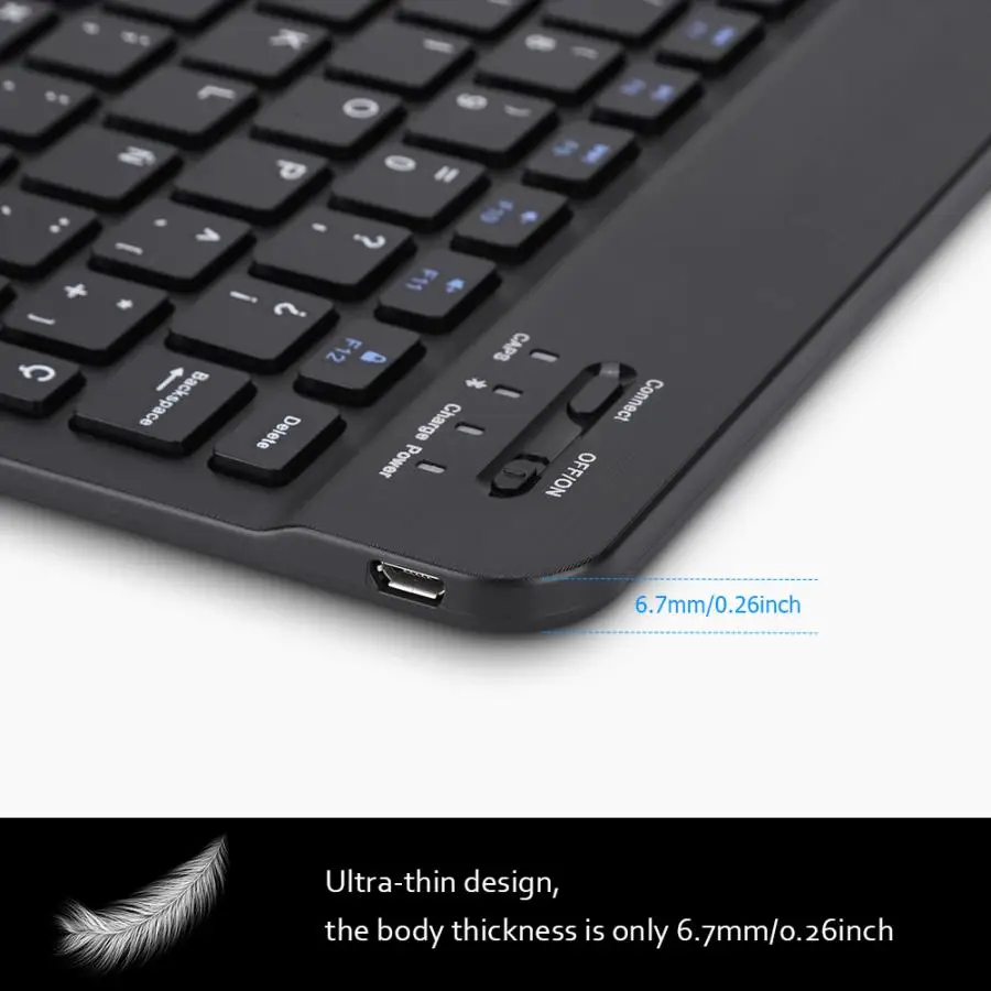 New Mini Portable Wireless Bluetooth 3.0 Spanish Keyboard Touchpad for /Microsoft/Android Spanish Keyboard