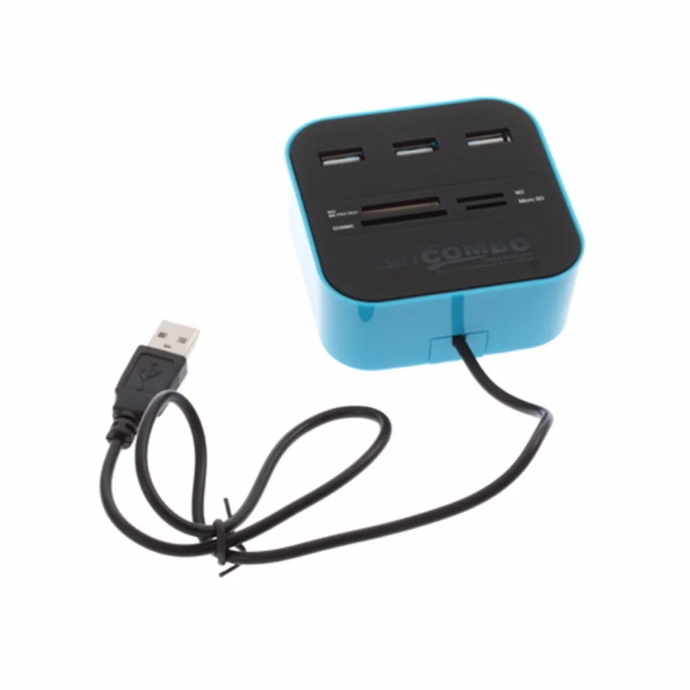 Новейшая модель; 1 шт. 3 Порт usb-хаб 2,0 концентратор с микро-мульти кард-ридер для SD/MMC/M2/MS/MP Pro Duo