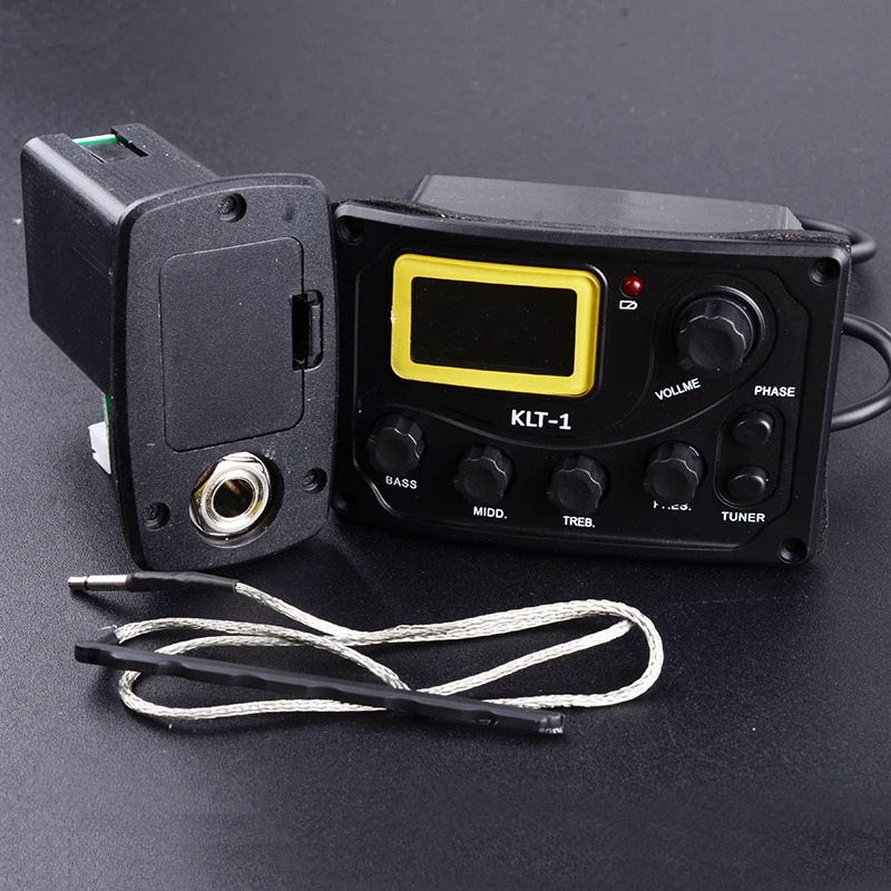 4 полосным KLT-1 Гитары предусилитель пьезо пикап эквалайзер EQ W/цифровой Procedding
