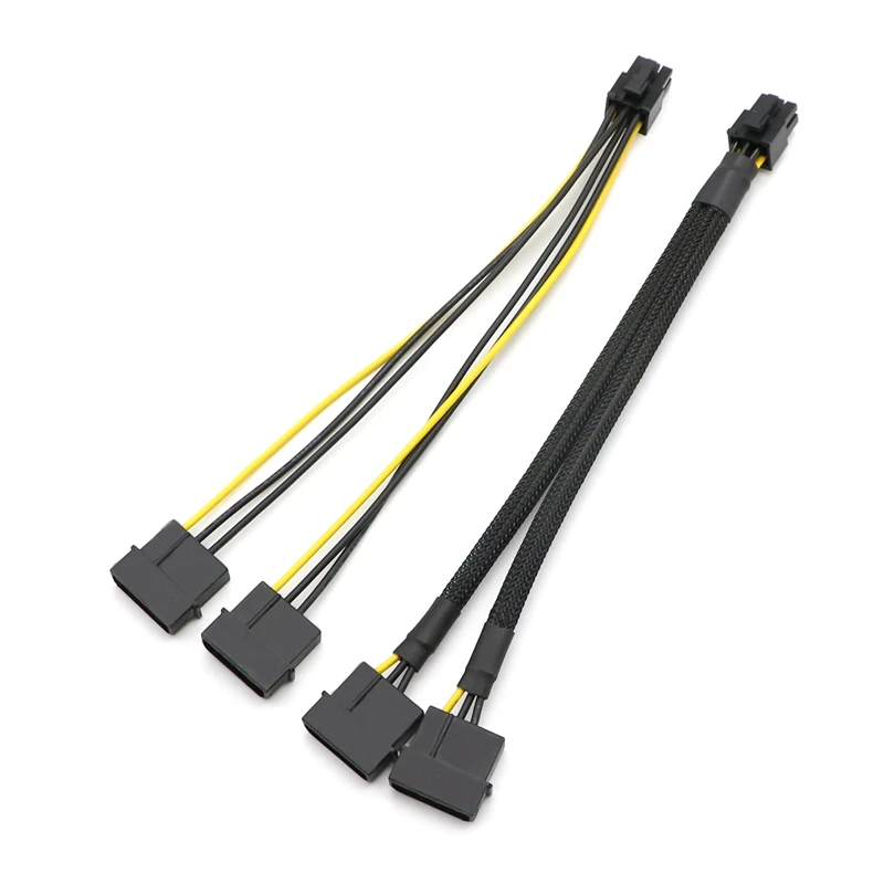 20 см двойной IDE Molex 4 контактный к PCI E 6 контактному кабелю адаптера