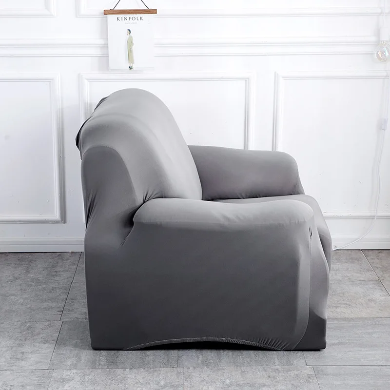 Grey Color Elastic Couch Sofa Cover Loveseat Covers for Living Room Sectional Slipcover Armchair Furniture | Дом и сад