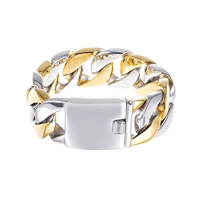 Мужской браслет для байкеров в стиле панк рок золотистый серебристый цвет