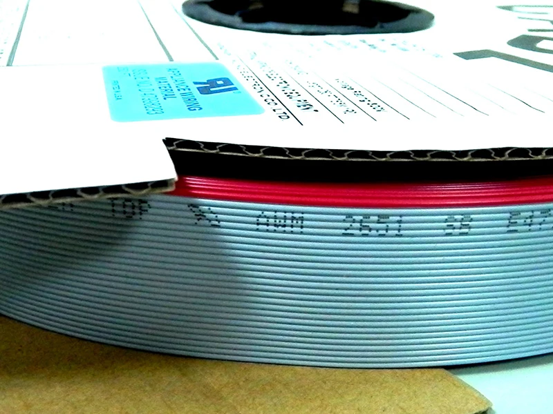 

5 meter 1.27mm Gray Flat Ribbon Data Cable Wire 6 8 10 12 14 16 30 40 50 60 64 Cores AWG 28 UL2651 300V for 2.54mm IDC Connector