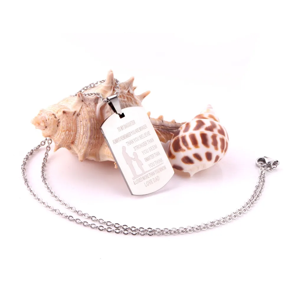 LUXUKISSKIDS 5 шт./лот 316L ожерелье из нержавеющей стали с гравировкой Bijoux женское модное
