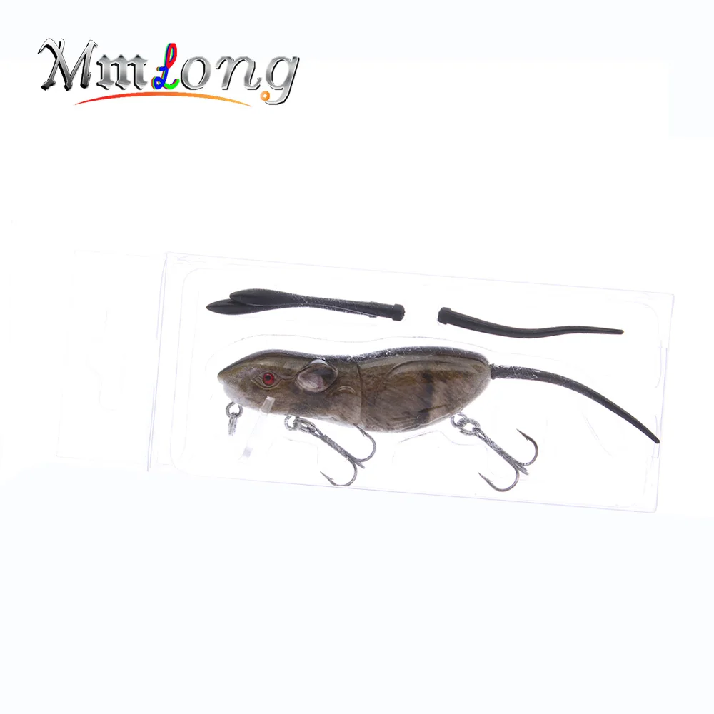 

6.3cm Mini Artificial Rat Fishing Lures Crank Bait RAT4-M 10.3g Realistic Swimbaits Lifelike Mouse Fishing Lure Wobblers Tackle