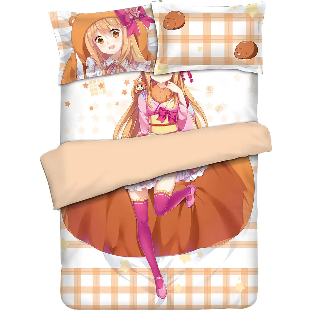 

Anime JK Himouto! Umaru-chan Doma Umaru UMR Cute Cartoon Girl Bedding Comforter Sets Bed Flat Sheet Quilt Cover Pillowcase