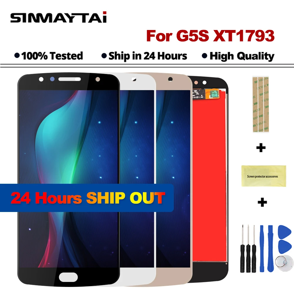 

For Motorola Moto G5S XT1793 XT1794 XT1792 LCD Display Touch Screen Digitizer For Moto G5s Display Assembly Replacements Parts